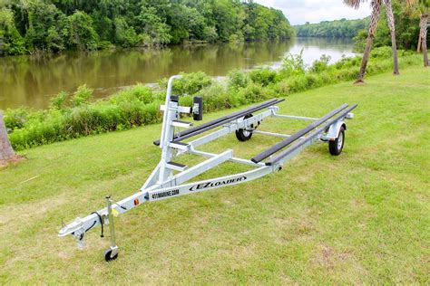 We have tandem axle storage pontoon trailers available without brakes for short distance travel. . Pontoon trailers for sale near me